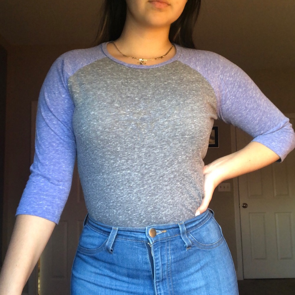 OLD NAVY GREY/PURPLE TOP